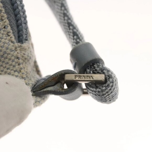 PRADA Sports Accessory Pouch Canvas Light Blue Silver - Picture 10 of 16